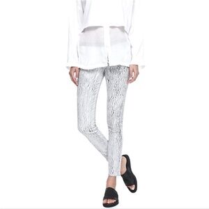 Helmut Lang ankle denim pants Black white Ladies 31 lightning wash ridge pull on